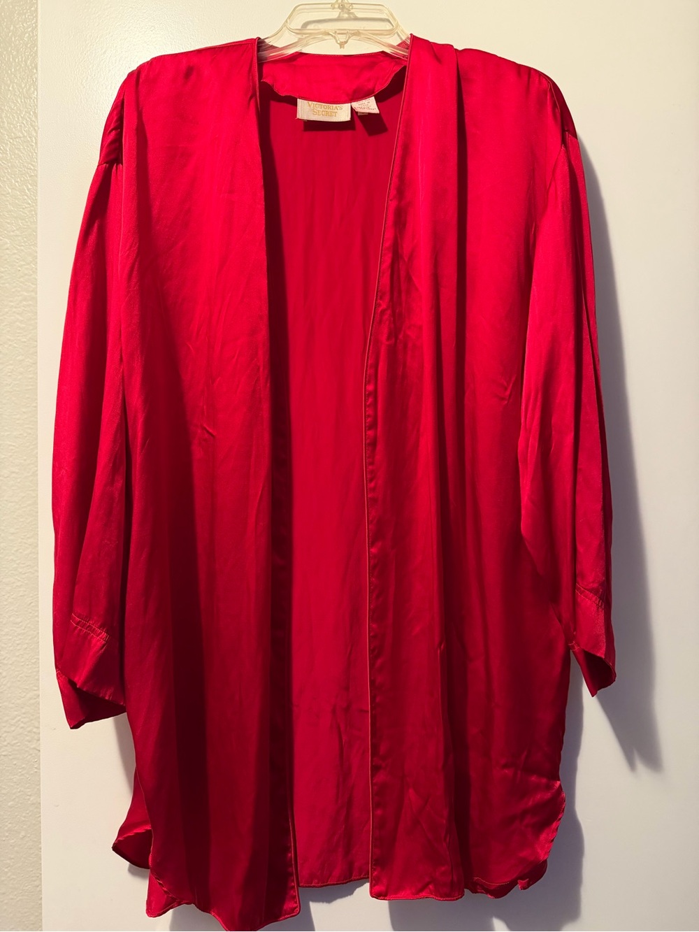 Victoria's Secret Red women 100% silk robe